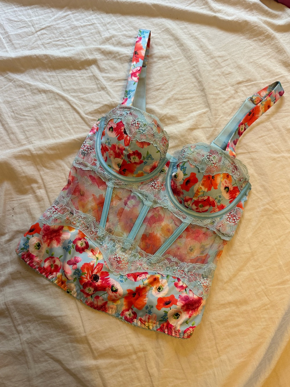 Victoria Secret Floral Lace Underwire Bustier